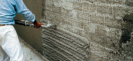 Цементно-пісщана механізована штукатурка від promshtukaturka